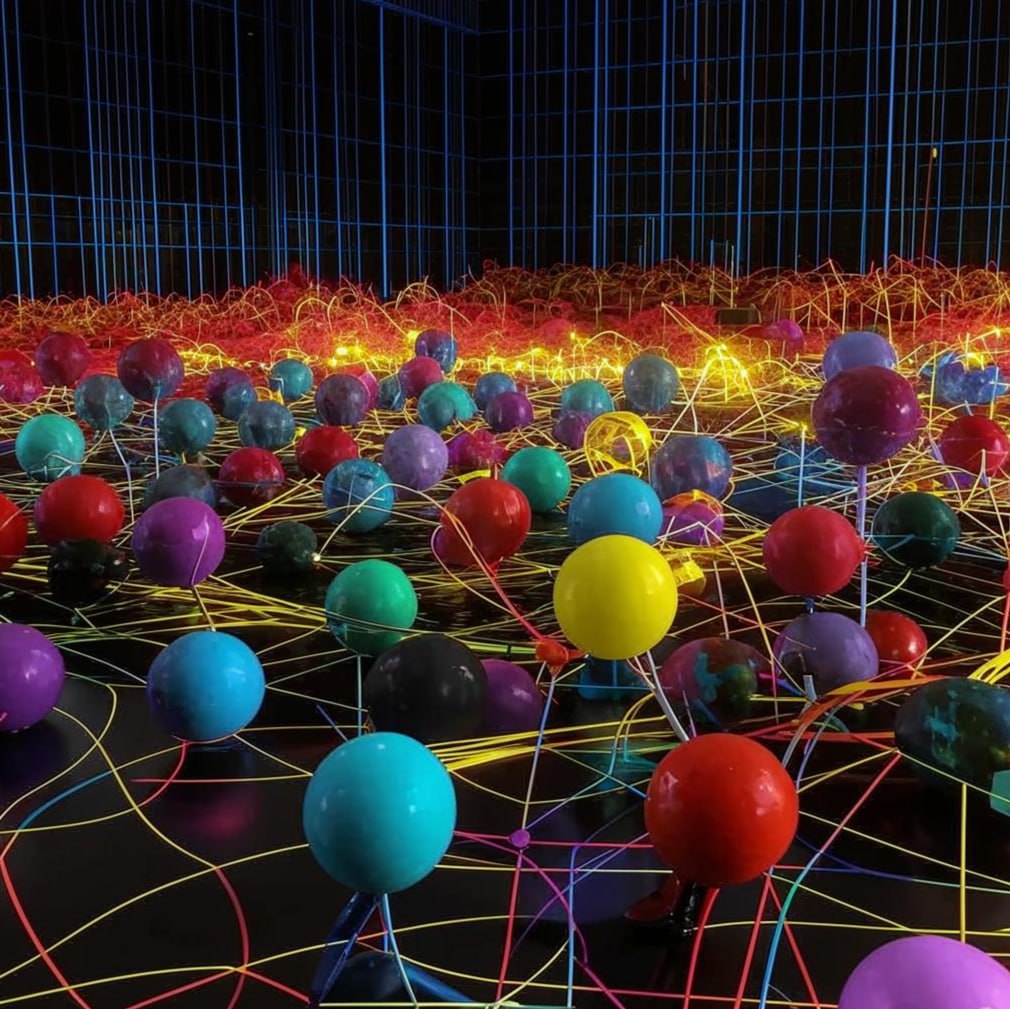 ⚡️ Время разгадывать новую загадку! Что изобразила нейросеть на этот раз?🤖
Варианты ответов:
– Сетевые соединения
– Обмен данными
– Цифровая сеть
– Интернет-подключение
Сегодняшняя загадка — это слово... | Сетка — социальная сеть от hh.ru