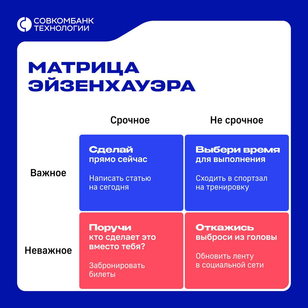 ⏳Методы тайм-менеджмента  ⏳ которые помогут быть максимально эффективными.  
👉 Бери на заметку и делись в комментариях своими техниками по улучшению концентрации | Сетка — социальная сеть от hh.ru