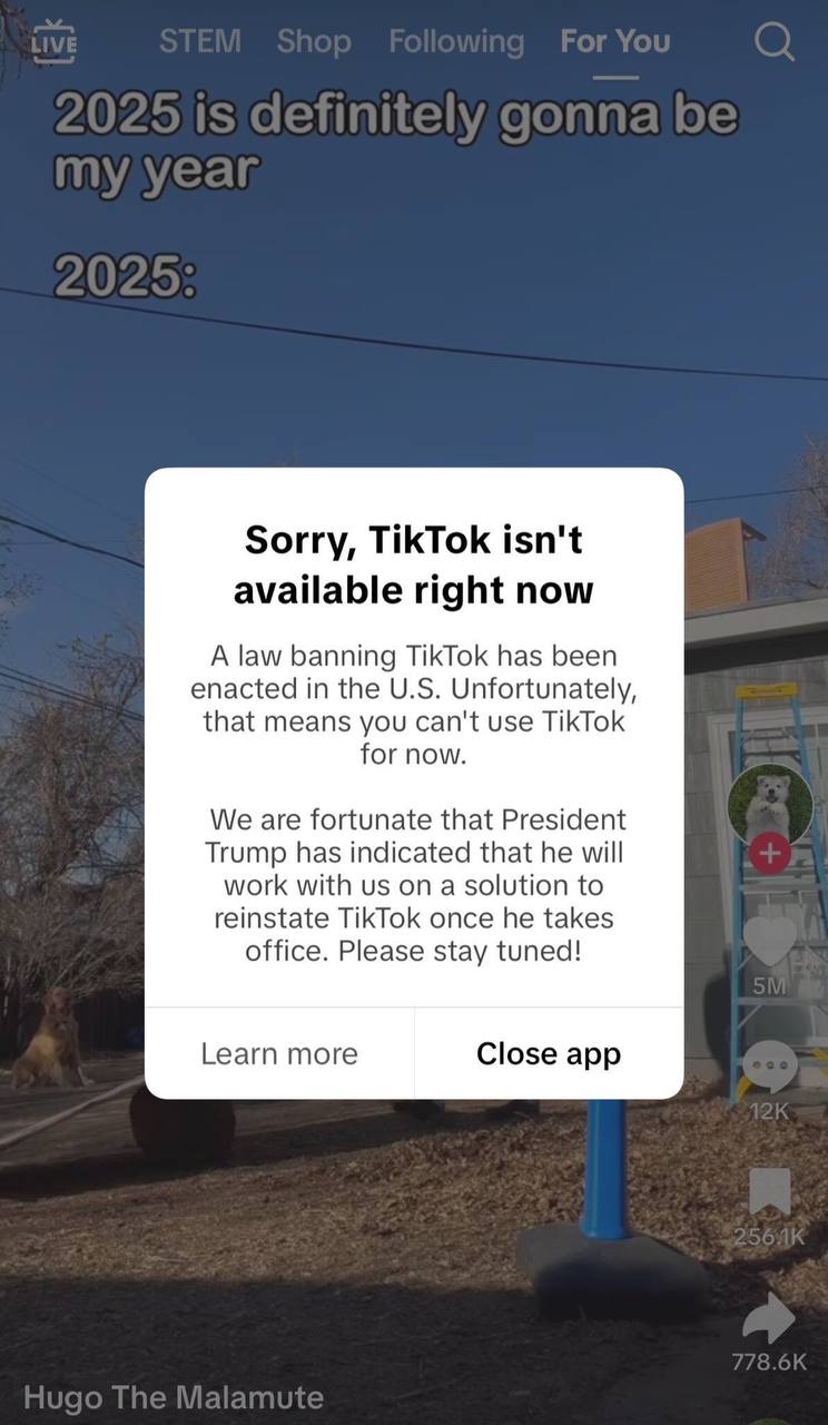 Доброе утро.
Там только и обсуждений, что о самоблокировке TikTok в Штатах (Канаду тоже задело по касательной). 
Так, ждём теперь удаления приложений из AppStore и Google Play | Сетка — социальная сеть от hh.ru