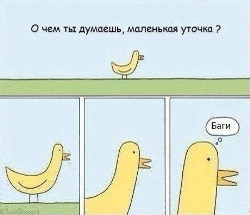 -Как делает уточка?
-Баг…баг…баг😅 | Сетка — социальная сеть от hh.ru