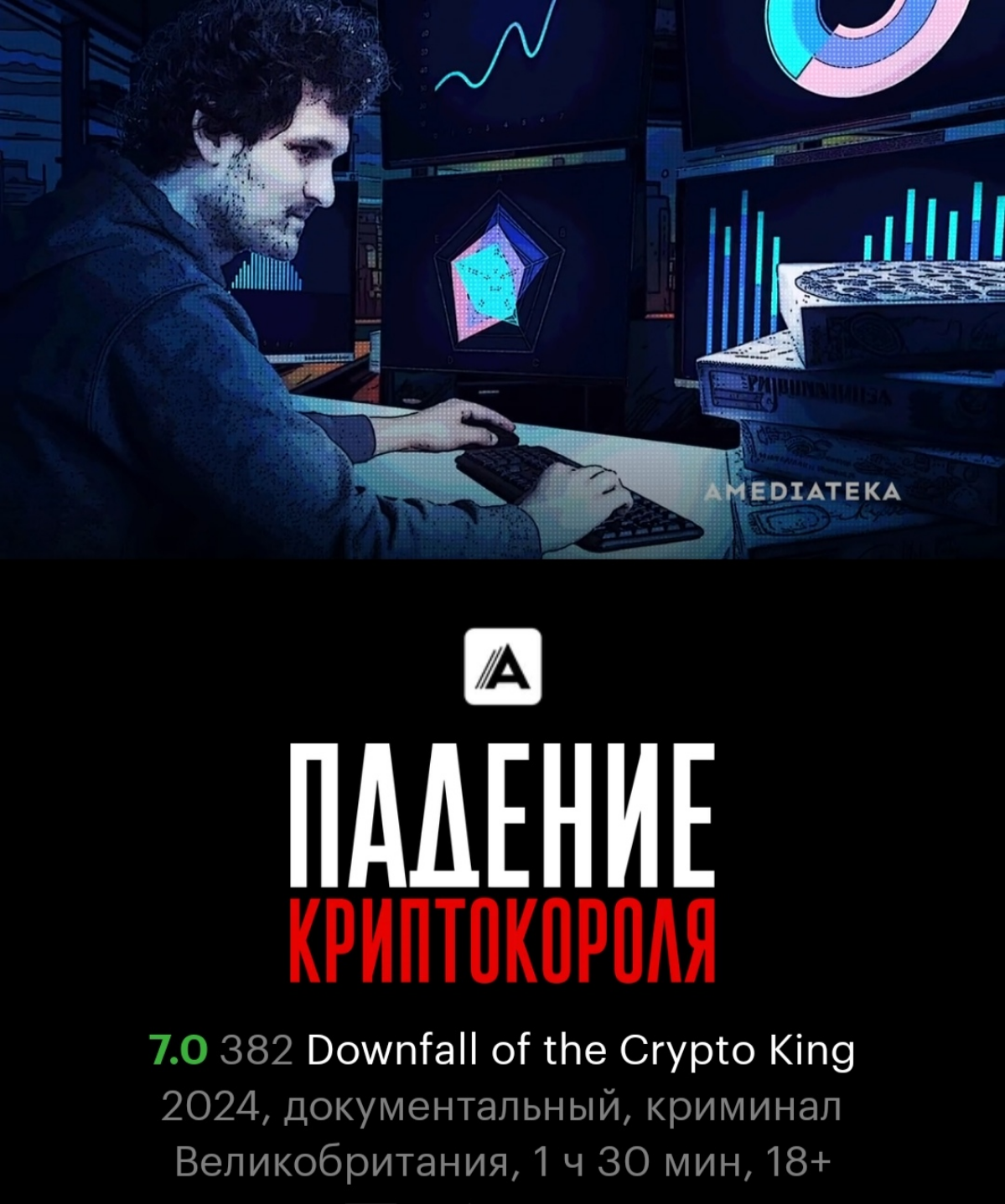 Неплохой фильм о стремительном взлете и крахе криптовалютной империи FTX и ее создателе, Сэме Бэнкмане-Фриде | Сетка — социальная сеть от hh.ru