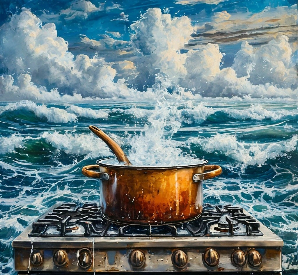 Boil the ocean- вскипятить океан.
Ещё одна идиома из списка моих любимых.
Взять заведомо невыполнимую, амбициозную задачу | Сетка — социальная сеть от hh.ru