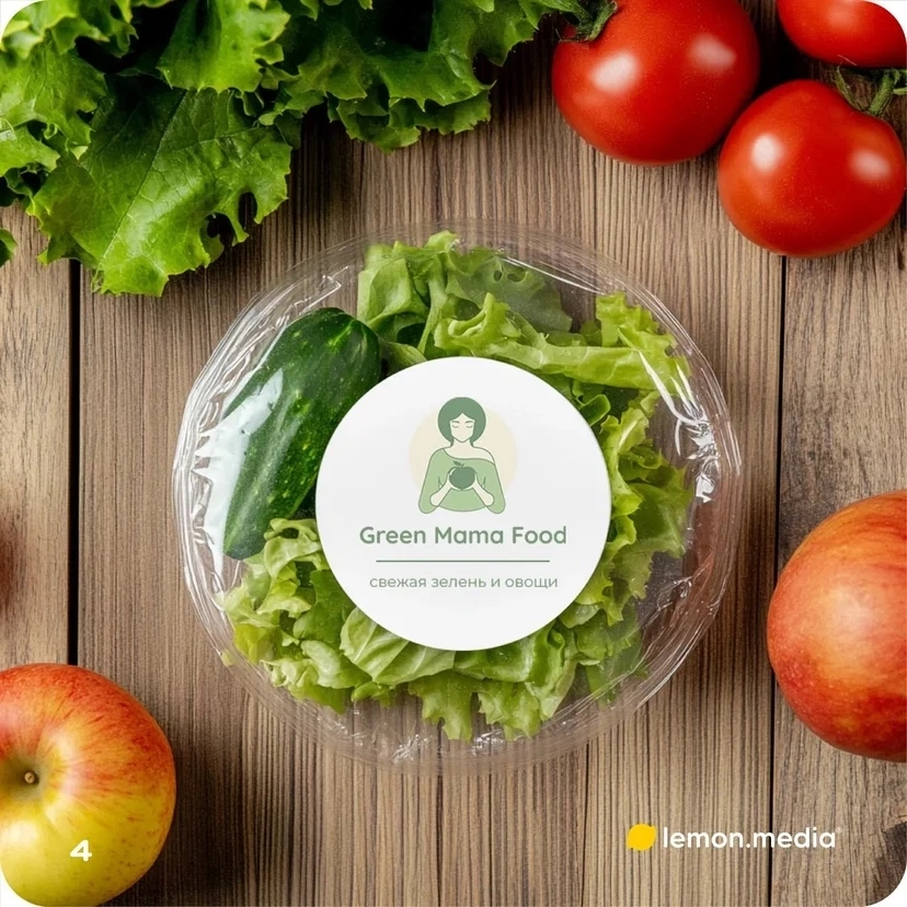 Логотип для компании «Green Mama Food» | Сетка — социальная сеть от hh.ru