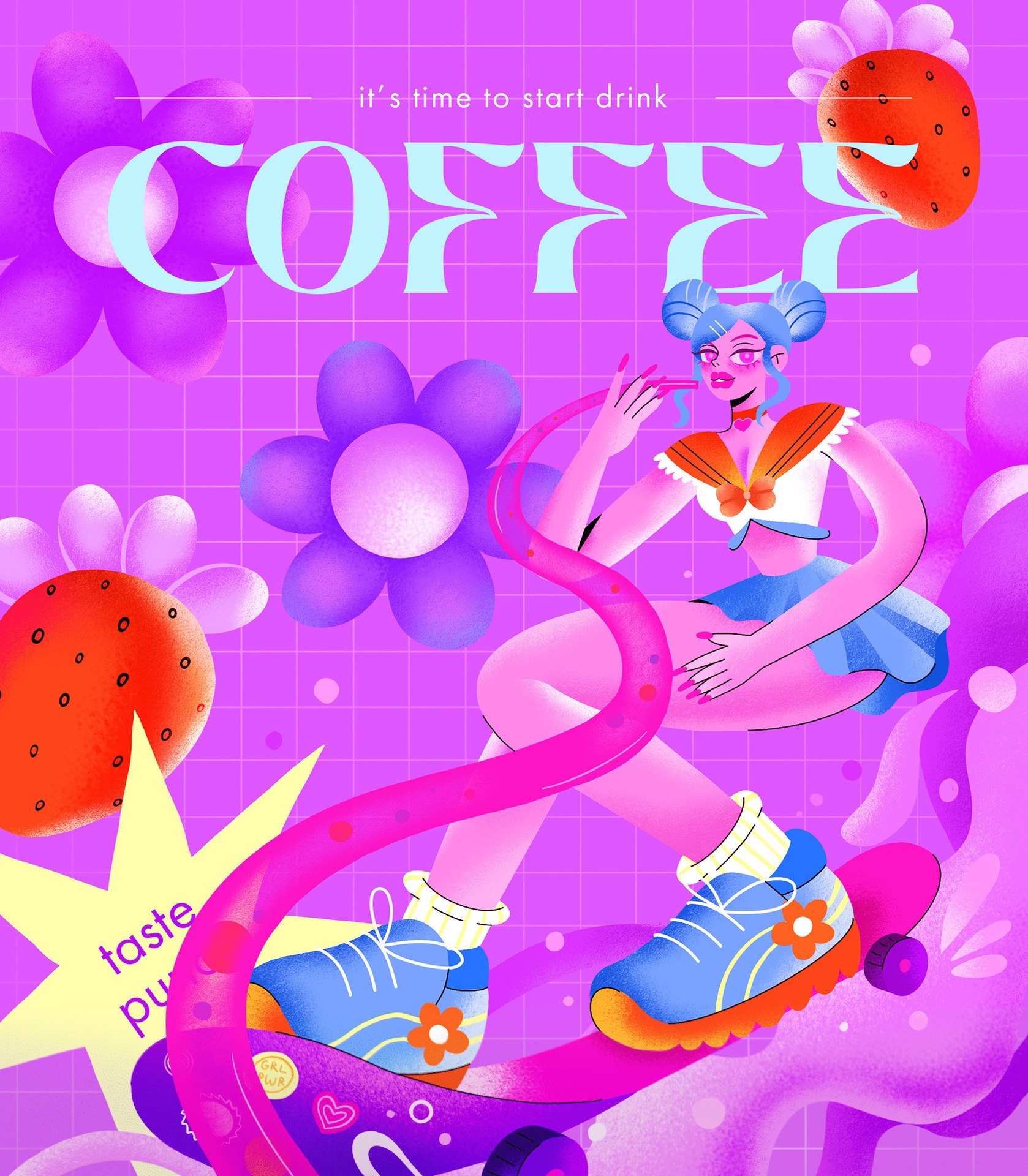 COFFEE TIME Coffee cup print design
Проект #иллюстрации
Behancer | Сетка — социальная сеть от hh.ru