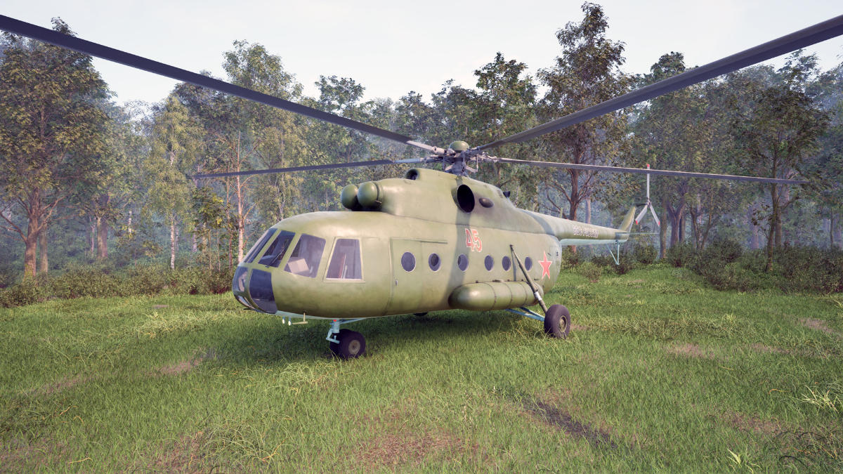 Вертолет Ми-8 сделан для проекта "Купол".
Моделирование в Blender, текстуры в Substance Painter, рендер в Unreal Engine  
https://www.artstation | Сетка — социальная сеть от hh.ru