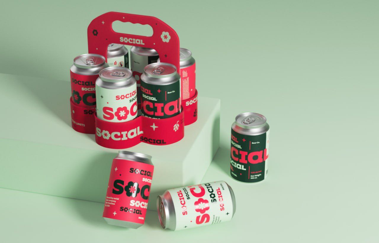 Vailio разработали яркий и позитивный дизайн для Social Beer – бренда, который сочетает любовь к качественному пиву с заботой о мире вокруг нас | Сетка — социальная сеть от hh.ru