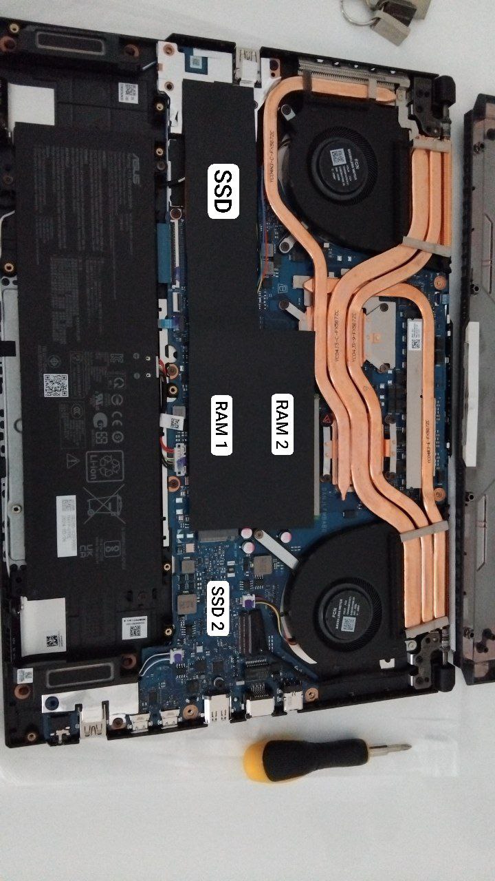 Итак, новый ноутбук от фирмы #ASUS радует, т.к. у него оказалось аж 2 слота под SSD, а у меня как раз есть подходящий на 500 Гб, который я сюда добавлю как файлопомойку | Сетка — социальная сеть от hh.ru