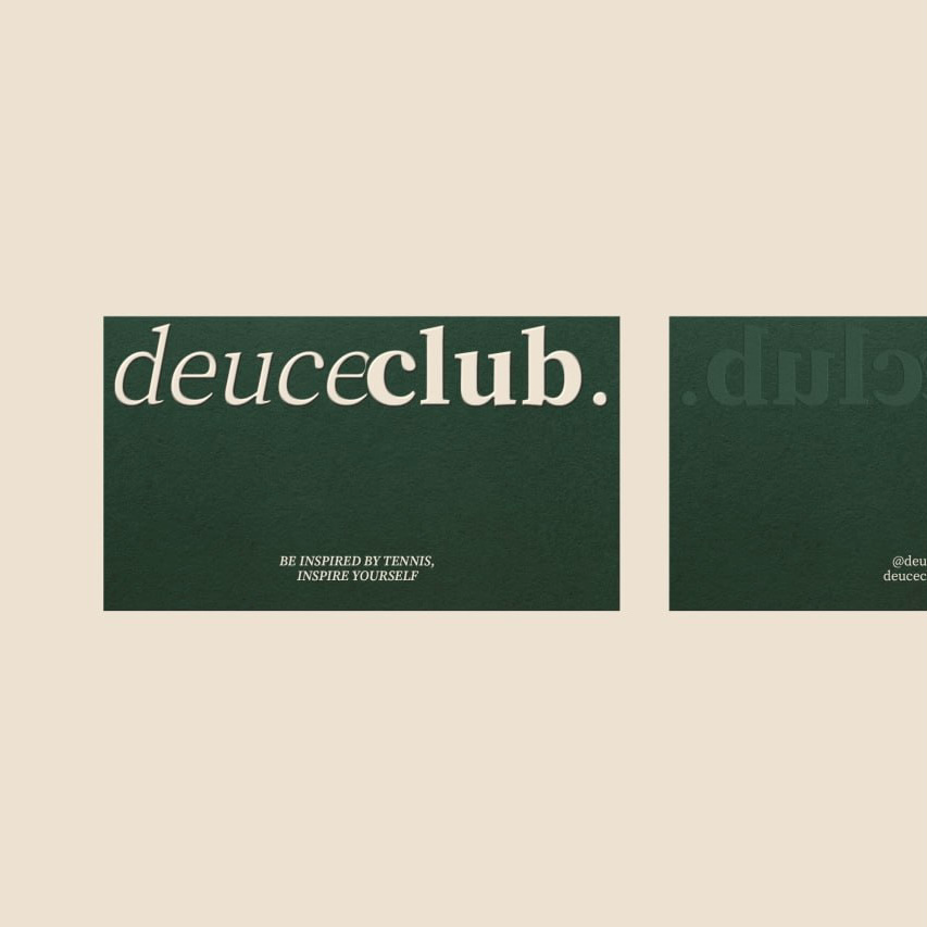 Deuce club | логотип | айдентика
Deuce club – теннисный клуб премиум-класса, созданный для тех, кто ценит стиль и исключительный профессионализм. | Сетка — социальная сеть от hh.ru