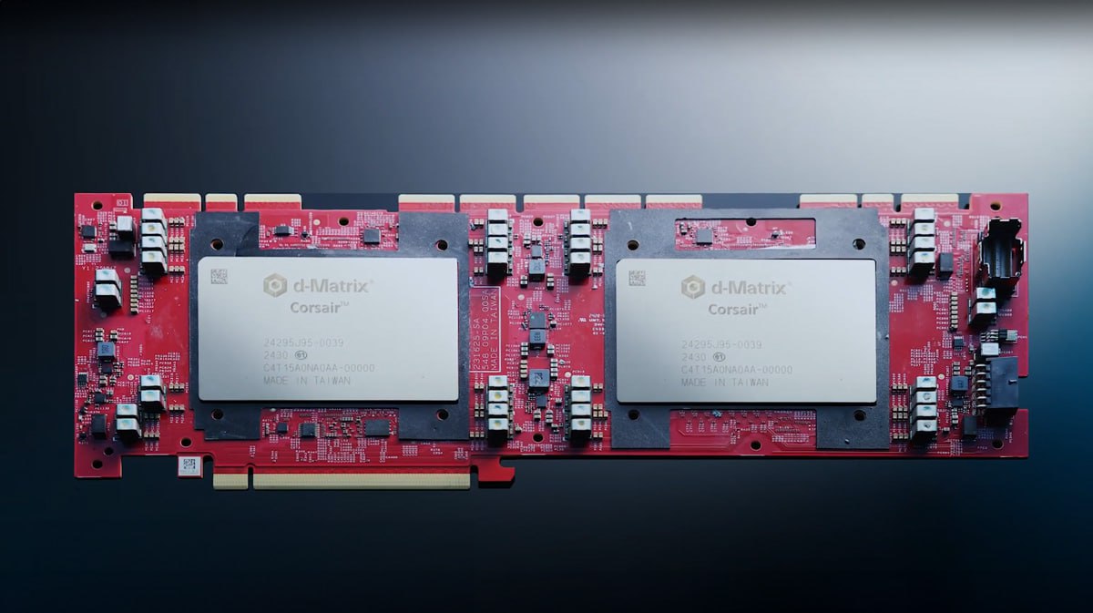 d-Matrix представила ИИ-ускоритель Corsair для высокоэффективного инференса
Стартап d-Matrix анонсировал ускоритель Corsair, оптимизированный для быстрого пакетного инференса больших языковых моделей | Сетка — социальная сеть от hh.ru