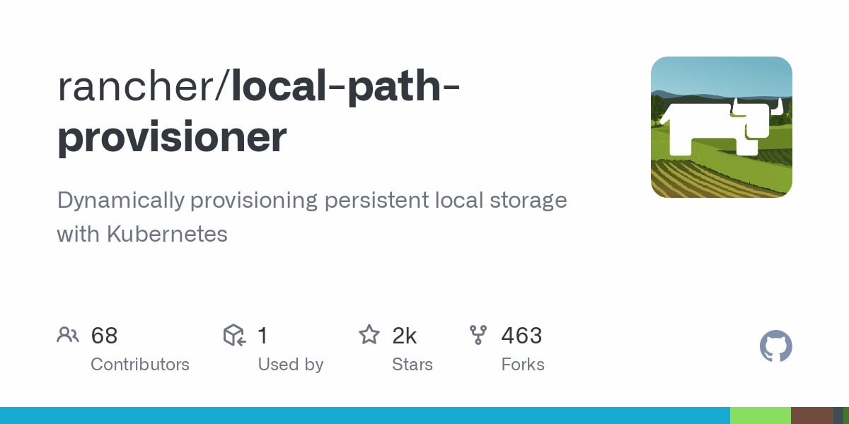 Dynamically provisioning persistent local storage with Kubernetes
https://github.com/rancher/local-path-provisioner/tree/master | Сетка — социальная сеть от hh.ru
