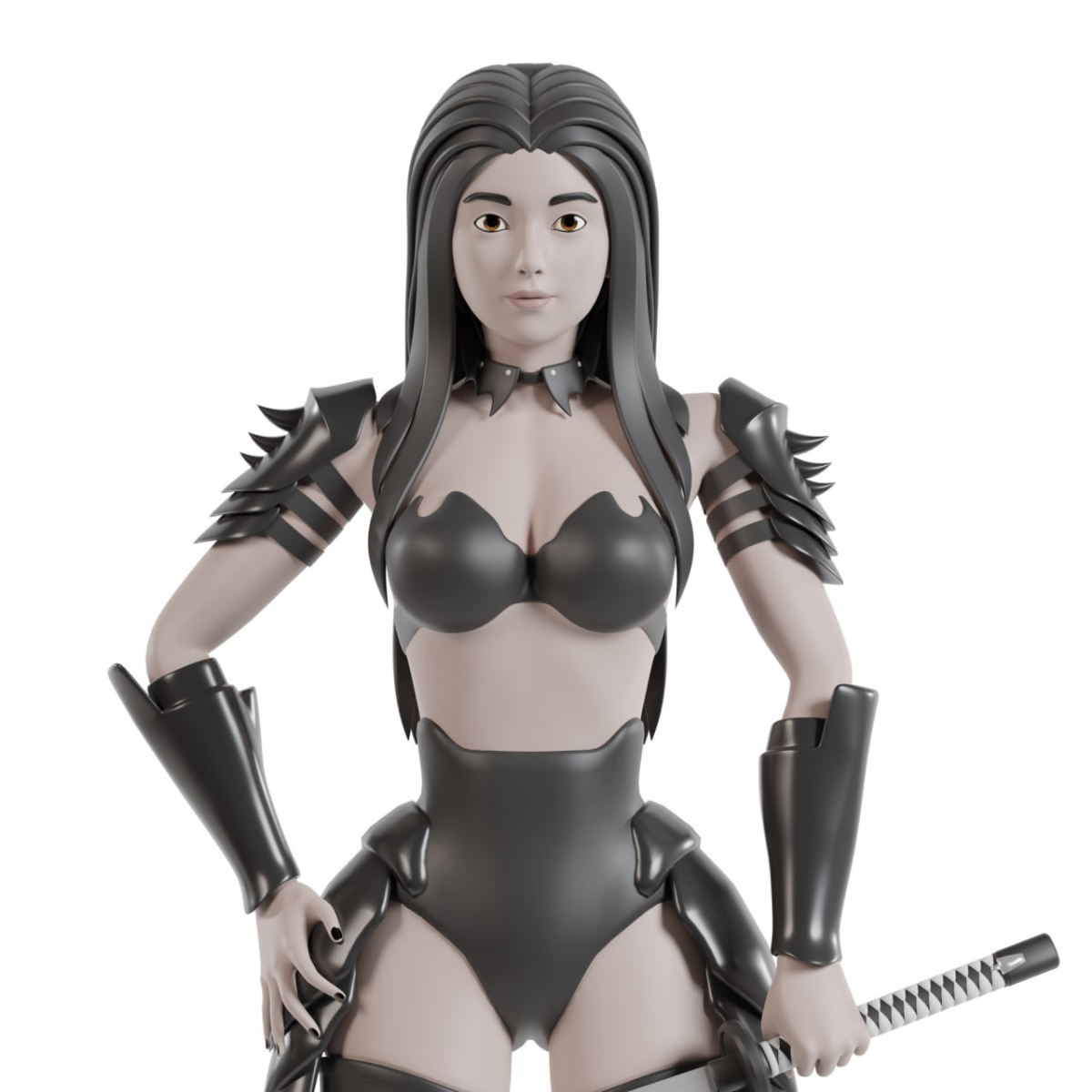 Заказчик попросил по примеру сделать модель в броне и с катаной, сначала сделал азиатскую внешность, но пришлось делать более европейскую, по итогу  все остались довольны) #3д #3дграфика #3dхудожник #... | Сетка — социальная сеть от hh.ru