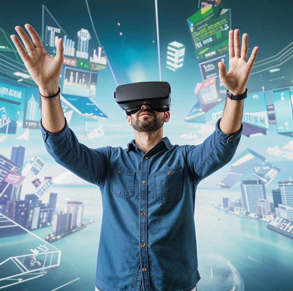 🤖 Пришло время разгадать новую загадку! Что изобразила нейросеть на этот раз?
Варианты ответов:
– Цифровой мир
– Дополненная реальность
– Виртуальная реальность
– 3D пространство
Сегодняшняя загадка —... | Сетка — социальная сеть от hh.ru