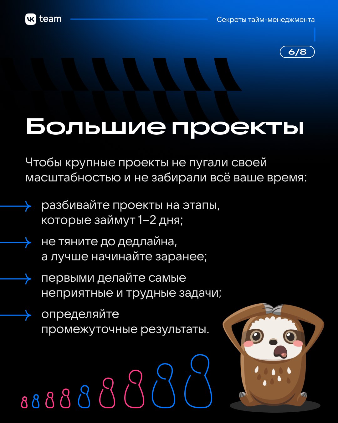 Секреты тайм-менеджмента, или Как успевать всё 🙆
Когда задачи наваливаются одна за другой, сохранять баланс между работой и отдыхом становится совсем непросто | Сетка — социальная сеть от hh.ru