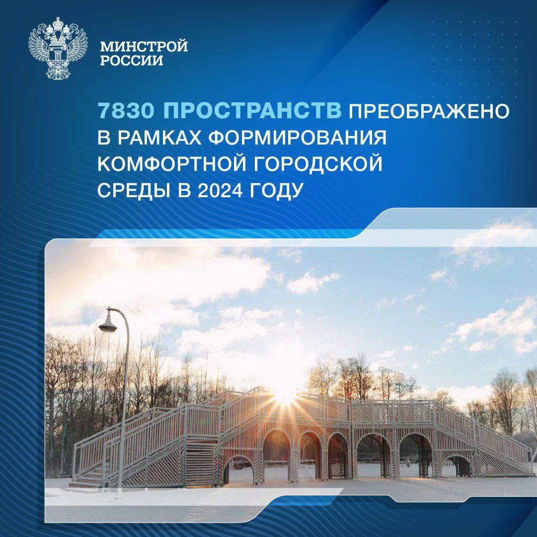 В рамках федерального проекта «Формирование комфортной городской среды» с 2019 года в России благоустроено 31 938 общественных территорий и 41 124 двора | Сетка — социальная сеть от hh.ru