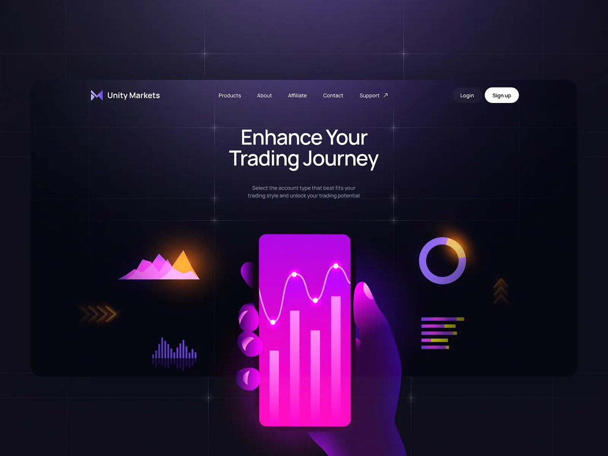 Новая работа уже на dribbble https://dribbble.com/shots/25517094-Fintech-Trading-Landing-Page | Сетка — социальная сеть от hh.ru