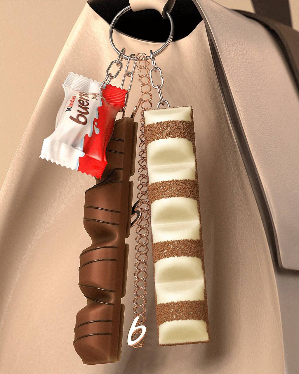 Аааааа, Kinder Bueno в официальном аккаунте представил шармы для сумки в виде ШОКОЛАДНЫХ БАТОНЧИКОВ. Есть с стандартный Bueno, покрытый молочным шоколадом и мини-версия | Сетка — социальная сеть от hh.ru
