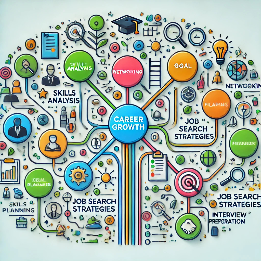 Майнд-карты в карьере 🚀  
Майнд-карты — это мощный инструмент, который помогает организовывать мысли, структурировать цели и находить новые идеи | Сетка — социальная сеть от hh.ru