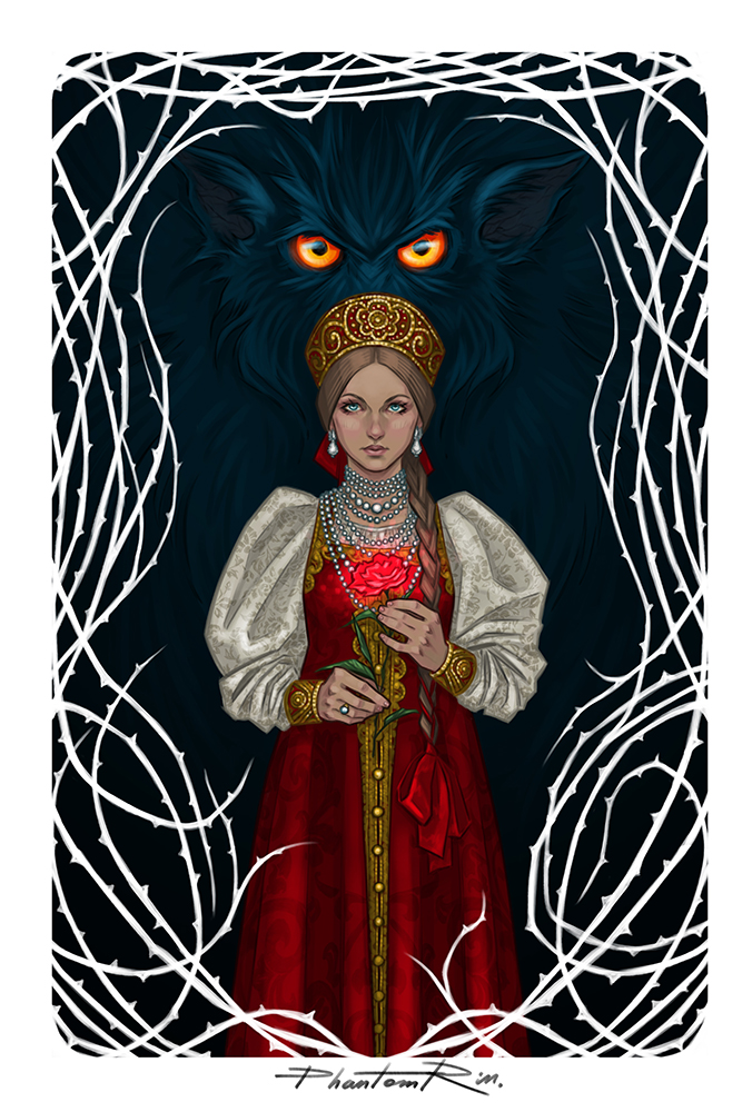 "Аленький цветочек" (С.Т. Аксаков) 🌺  
2024 г.  
#сказка #АленькийЦветочек #книги #литература #костюм #русскийкостюм #иллюстрация #art #PhantomRin | Сетка — социальная сеть от hh.ru