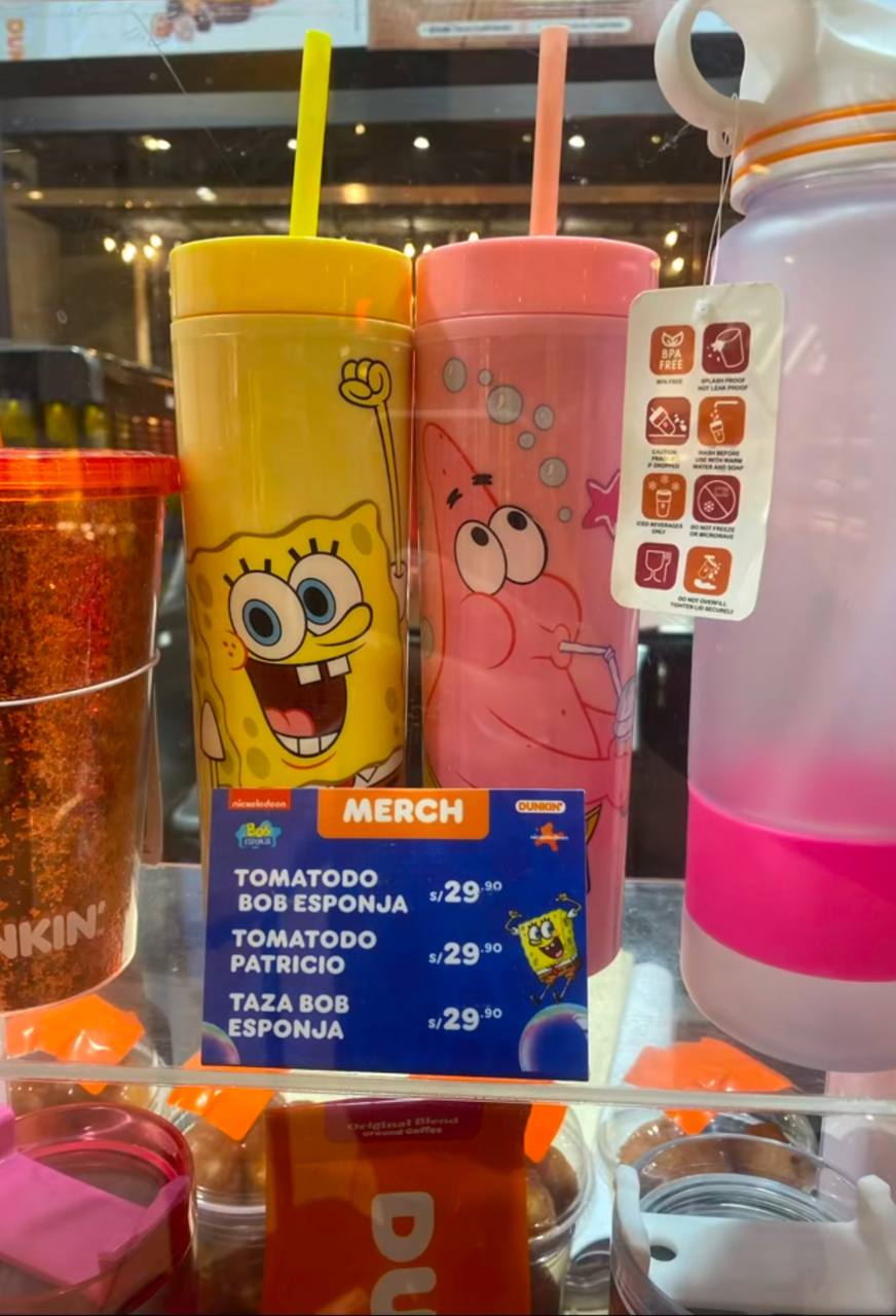 Опа, Dunkin Donuts заколлабился со Спанч Бобом и выпустил в Перу специальный пак пончиков с Губкой, Патриком и Сквидвардом | Сетка — социальная сеть от hh.ru