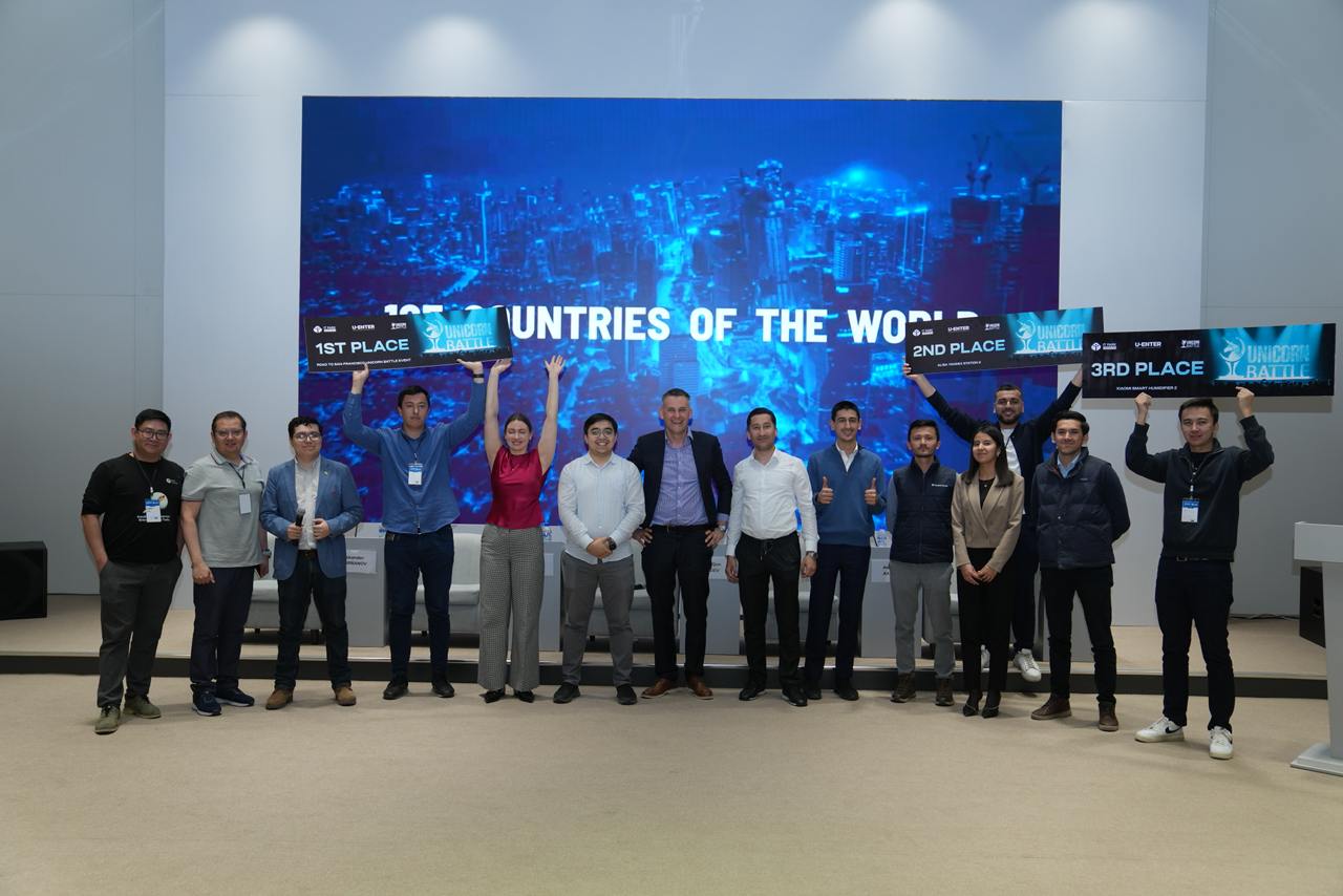 На днях побывал на Unicorn Battle в UEnter. Из 120 заявок отобрали 18 команд с MVP. 
Тройка финалистов:
1. Verifix (B2B SaaS HR) – победитель, представит Узбекистан на Unicorn Cup в Сан-Франциско. 
2 | Сетка — социальная сеть от hh.ru
