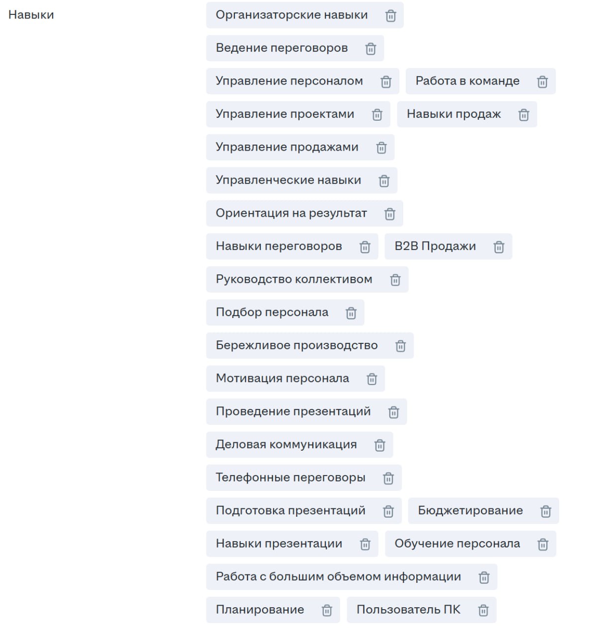 Есть такой раздел на хх: НАВЫКИ.
По этим ключевым словам в том числе вас находят HRы и рекрутеры.
Посмотрите, чего здесь не хватает? | Сетка — социальная сеть от hh.ru