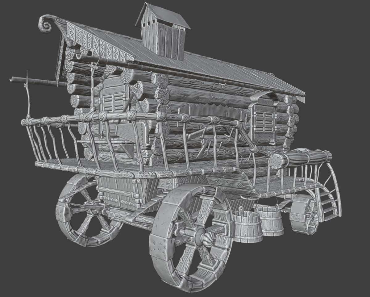 🚜✨ Завершен этап 3D-скульптинга! ✨🚜
Что вы видите на фото? Это не просто шасси телеги. Это не просто изба. Это не просто козёл. Это шедевр, который перевернет ваше представление о том, как надо жить | Сетка — социальная сеть от hh.ru