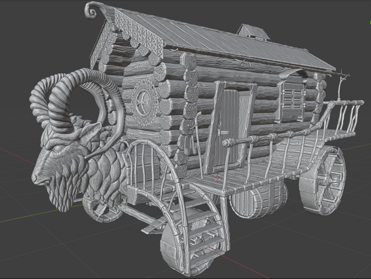 🚜✨ Завершен этап 3D-скульптинга! ✨🚜
Что вы видите на фото? Это не просто шасси телеги. Это не просто изба. Это не просто козёл. Это шедевр, который перевернет ваше представление о том, как надо жить | Сетка — социальная сеть от hh.ru