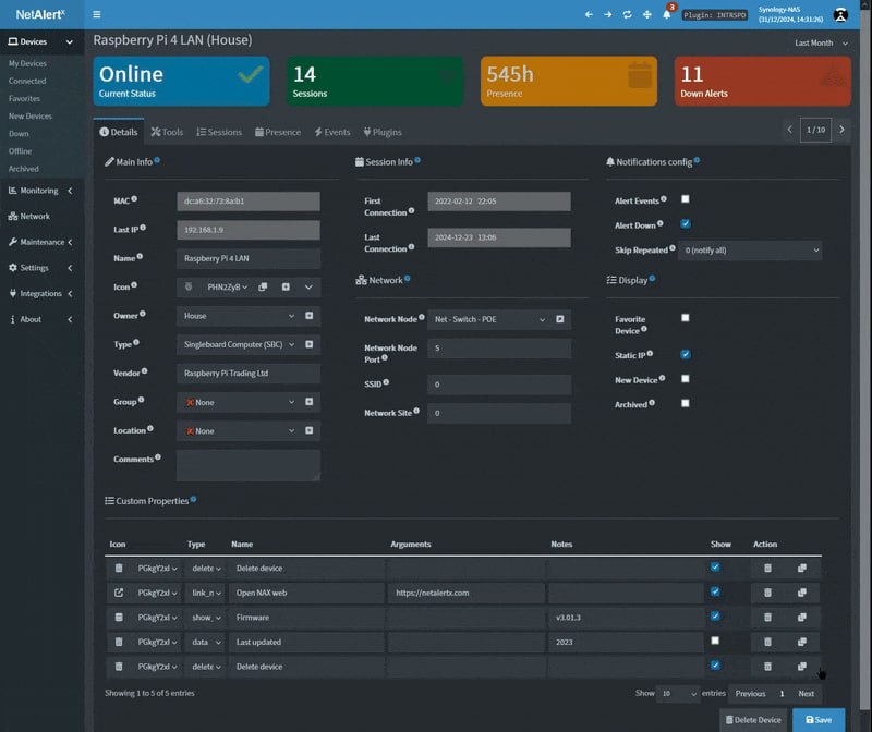 Network intruder and presence detector. Scans for devices connected to your network and alerts you if new and unknown devices are found.
https://github.com/jokob-sk/NetAlertX | Сетка — социальная сеть от hh.ru