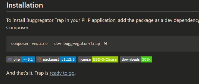 Прошло почти 2 года с первого коммита Buggregator Trap.
Суточную норму Laravel по загрузкам выполнил 😁 | Сетка — социальная сеть от hh.ru