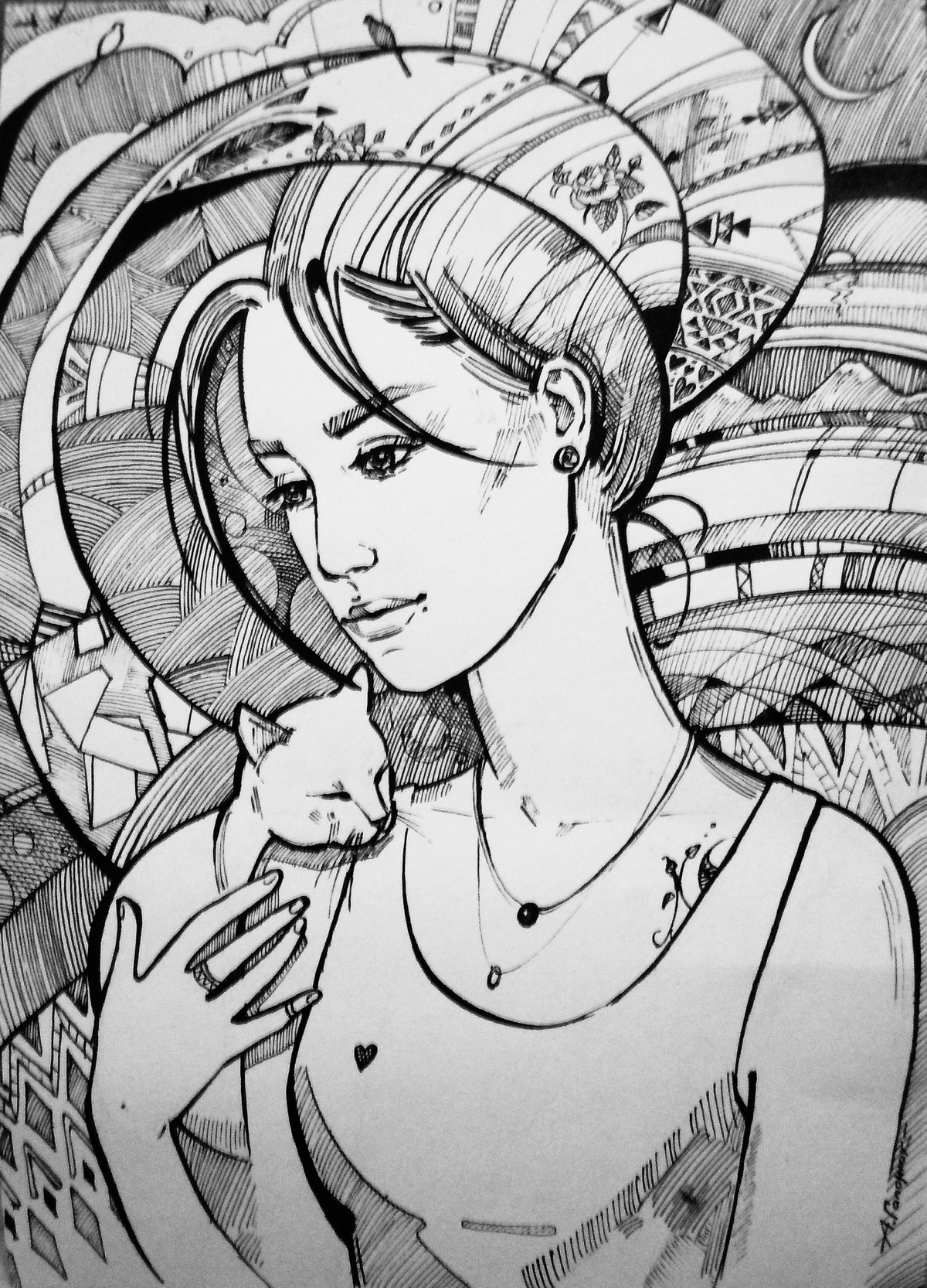 Тушь, перо
#иллюстрация #фантазия | Сетка — социальная сеть от hh.ru