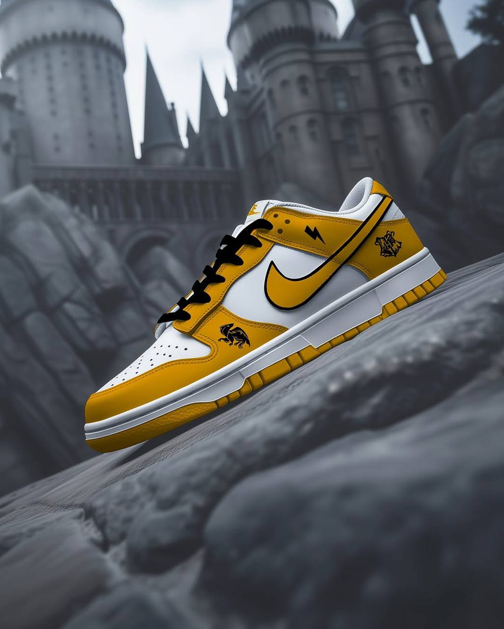 Ваау, мастер из Франции кастомит кроссовки Nike Dunk Low и Nike Air Force 1 в стиль факультетов Хогвартса: Гриффиндор, Слизерин, Пуффендуй, Когтевран | Сетка — социальная сеть от hh.ru
