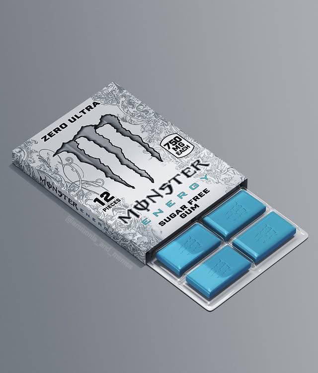 Monster Energy выпустил свою жвачку. Внутри 12 пластин по 750 мг кофеина в каждой.
То есть, в одной жвачке почти 6 чашек кофе - именно то, что нужно для закрытия пятничных дедлайнов. | Сетка — социальная сеть от hh.ru