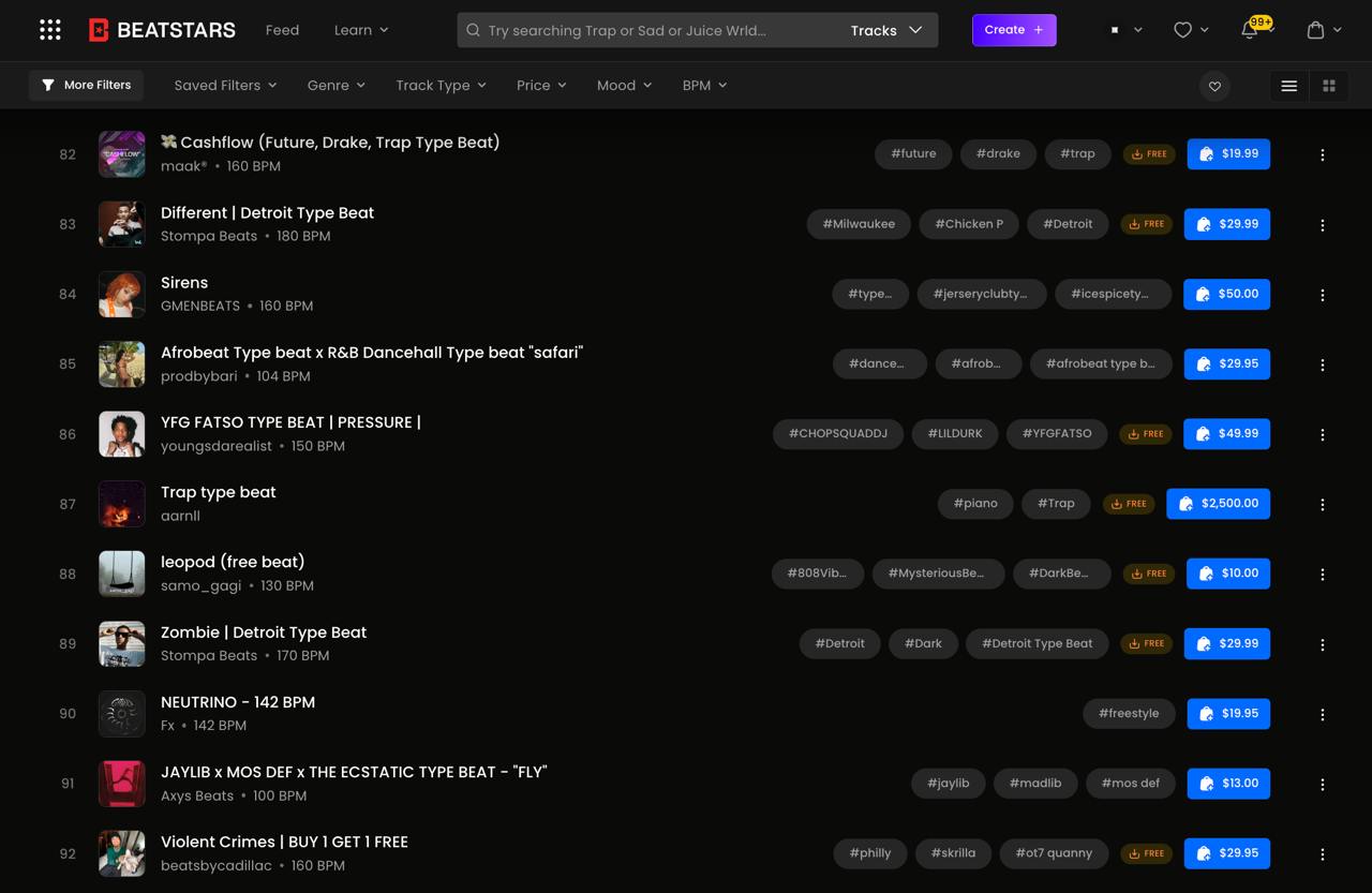 🅱️ Мы в чартах BeatStars!
Не опять, а снова взломали топ-чарты. Наш бит «Cashflow» прямо сейчас на 82-ом месте в топ-100 BeatStars | Сетка — социальная сеть от hh.ru