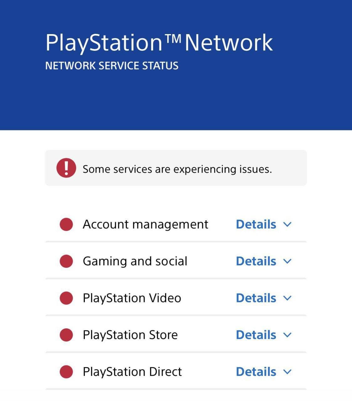 Сони уронило PSN сегодня, да он встает, но туговато работает весь день. | Сетка — социальная сеть от hh.ru