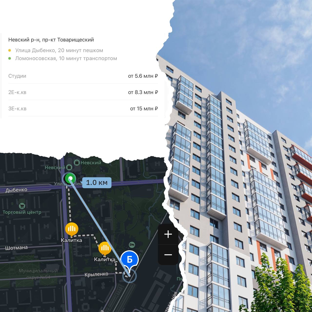 🚀 Старт продаж! Квартиры в новом ЖК за 1 км от м | Сетка — социальная сеть от hh.ru