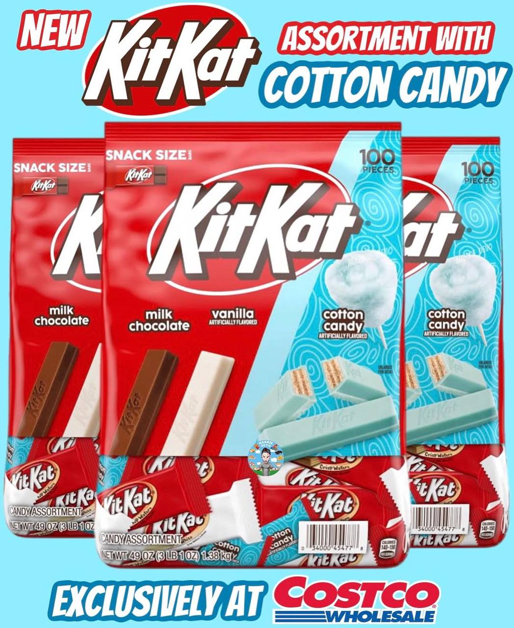 Ооо, в США завезли KitKat с тремя видами глазури — классической из молочного шоколада, с белым шоколадом и ванилью и с САХАРНОЙ ВАТОЙ.
Байеры, мы ждем 😵
🍕 ЗЛП | Сетка — социальная сеть от hh.ru