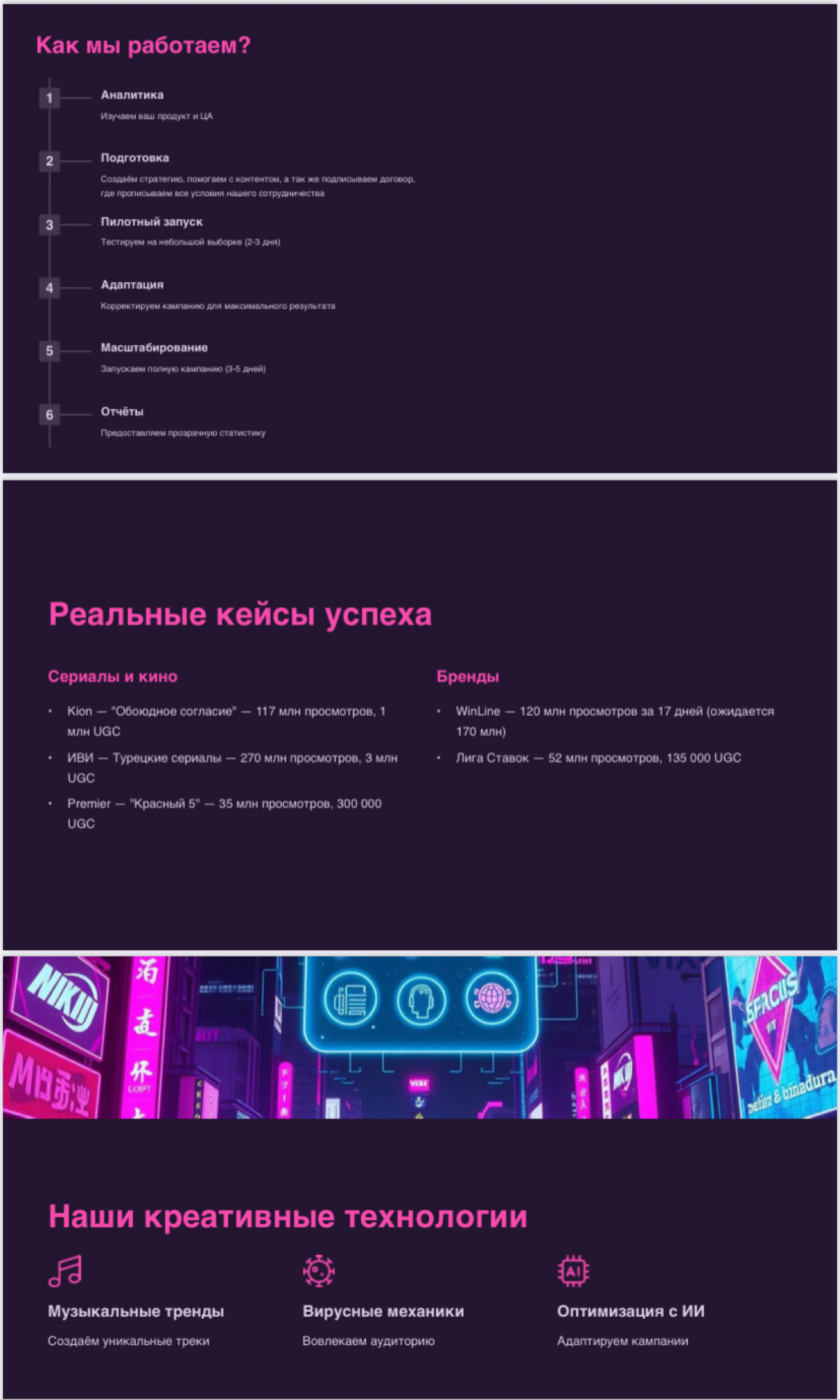 Всем привет!
Увеличьте охват и узнаваемость вашего бренда с Recomedia!
Мы создаем уникальные челленджи и нарезки контента, которые уже принесли более 270 млн просмотров для таких брендов, как Кион, Ив... | Сетка — социальная сеть от hh.ru
