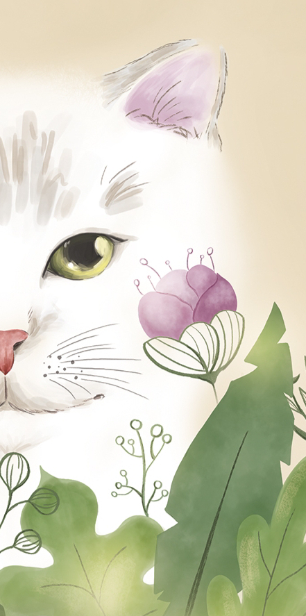 Котик в цветах | Сетка — социальная сеть от hh.ru