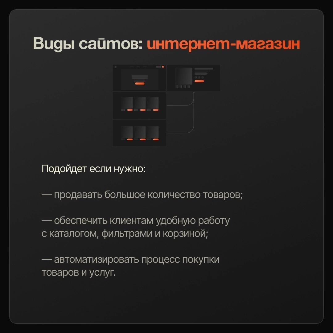 Как определить формат сайта, который нужен именно вашему бизнесу? Достаточно будет одной страницы или нужен многостраничник? А может быть вообще интернет-магазин? Давайте разбираться⚡
При выборе типа ... | Сетка — социальная сеть от hh.ru