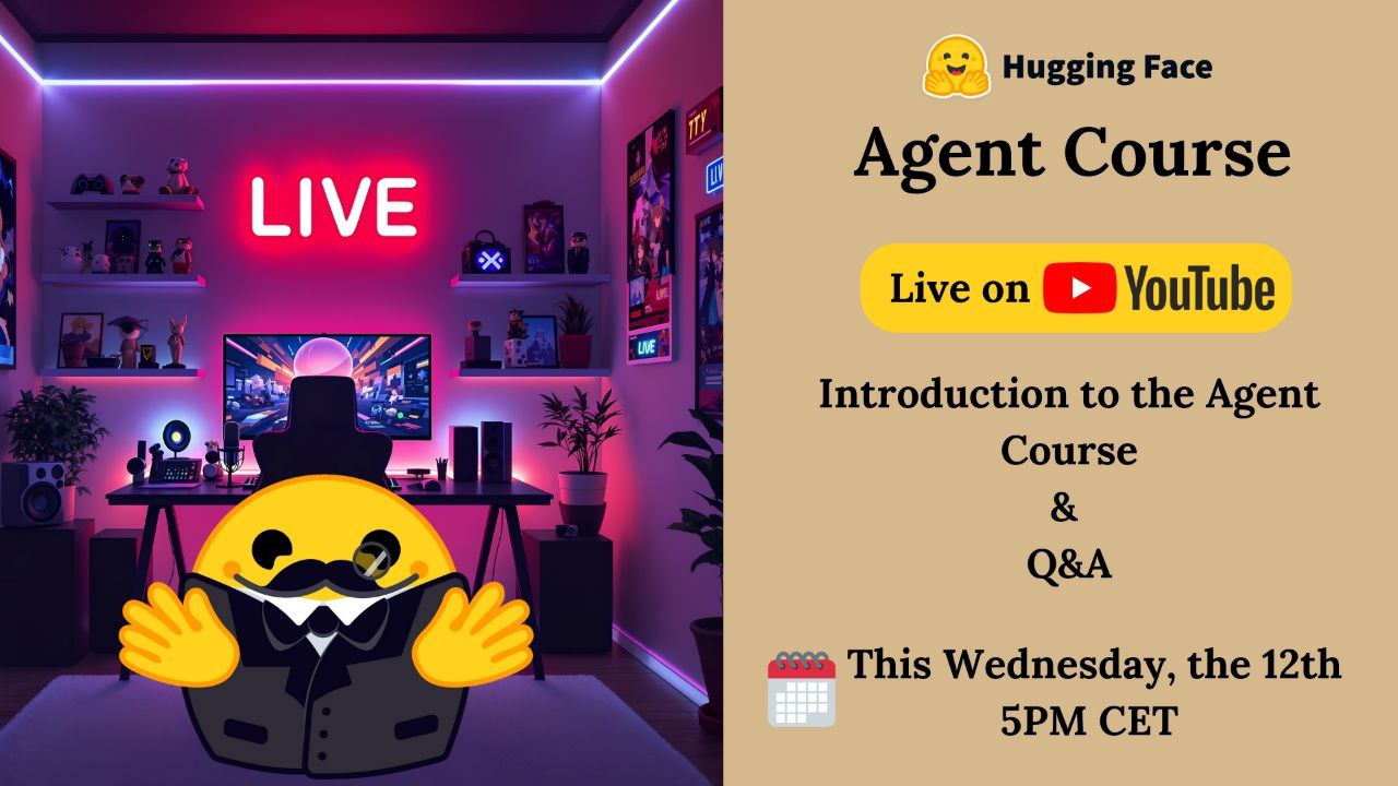Курс ИИ-агентов на HuggingFace.
На HuggingFace стал доступен курс по ИИ-агентам.
В этом курсе сможете:
📖 Пройти теорию агентов искусственного интеллекта и закрепить на практике | Сетка — социальная сеть от hh.ru