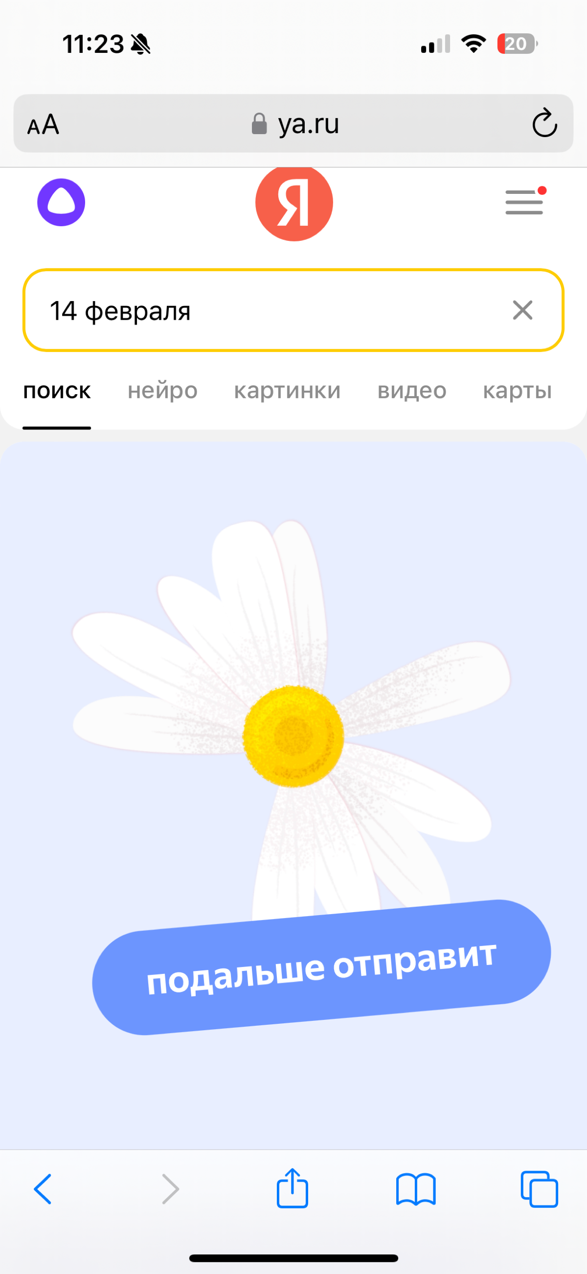 Погадаем на ромашке Яндекса в честь 14 февраля? | Сетка — социальная сеть от hh.ru