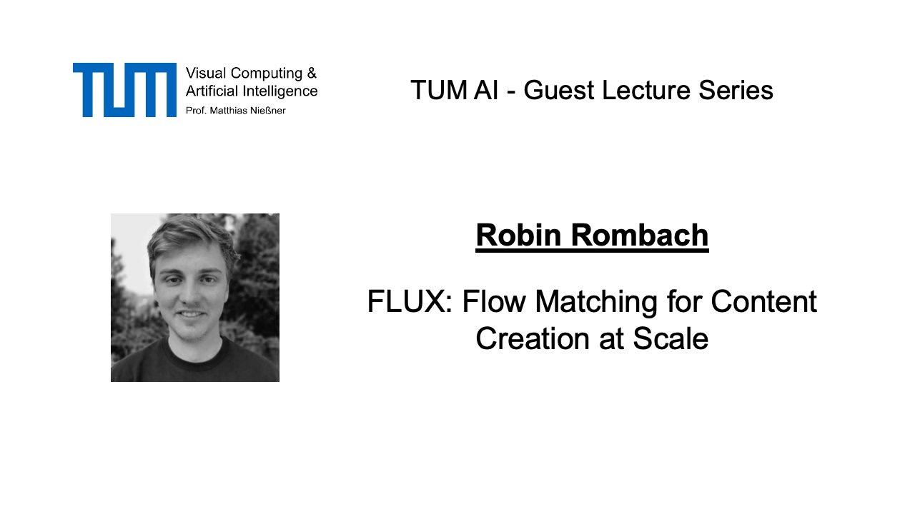 🚨Лекция "𝐅𝐋𝐔𝐗: Flow Matching for Content Creation at Scale"
Сегодня, в 17:00 CET (через 6 часов) будет онлайн-лекция от моего коллеги Робина Ромбаха, создателя SD и Flux | Сетка — социальная сеть от hh.ru