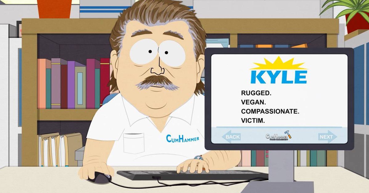 Rugged. Vegan. Compassionate. Victim.
Что нужно, чтобы личный бренд выстрелил? Создатели South Park высмеивают это в 26 сезоне 2 выпуске, считая, что жертва это необходимая часть выстраивания бренда | Сетка — социальная сеть от hh.ru