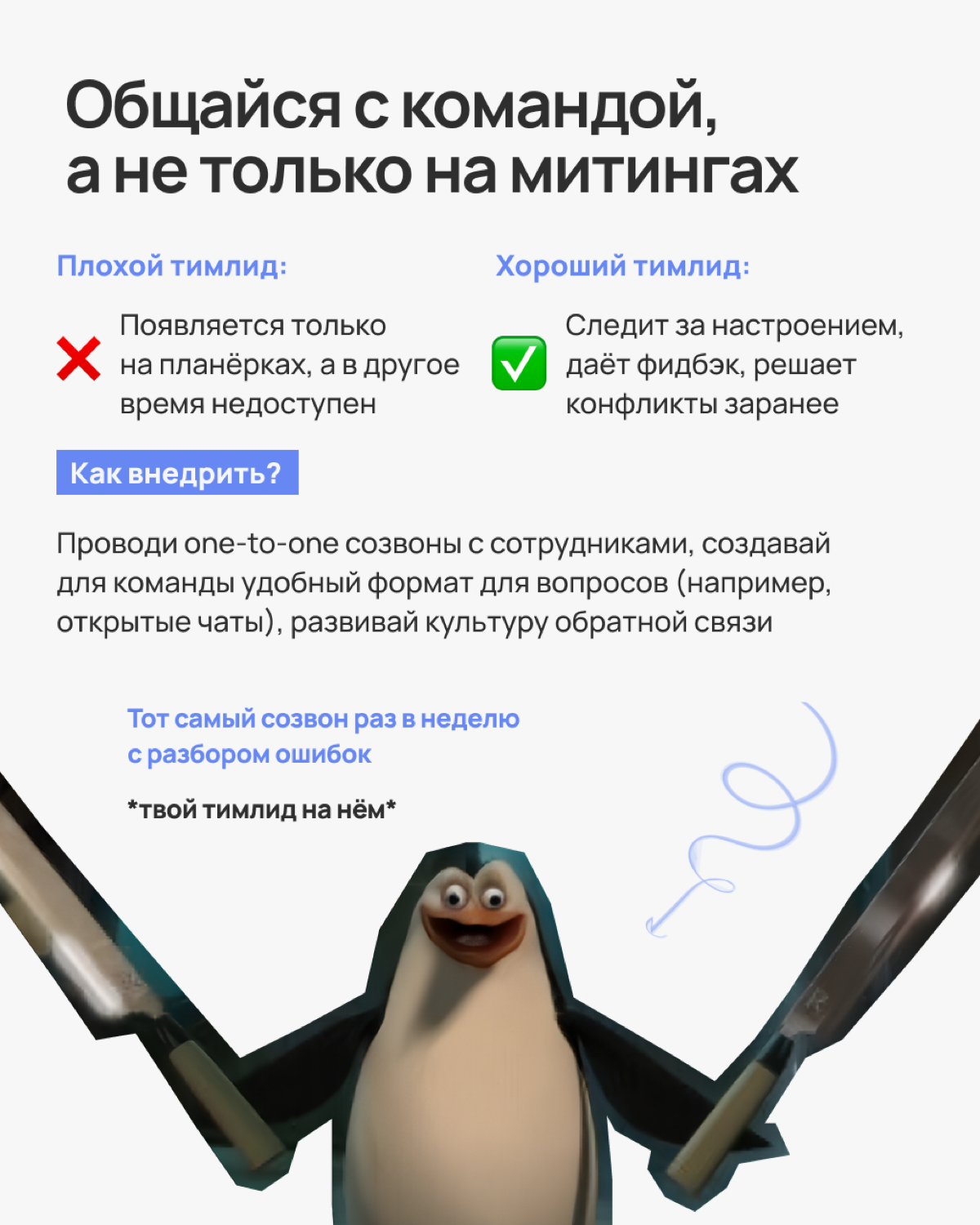 Крутой тимлид создаёт атмосферу, в которой команда работает эффективно и без нервяков | Сетка — социальная сеть от hh.ru