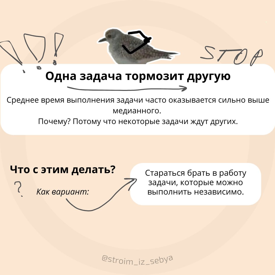 Почему задачи зависают и как это исправить?
Бывает, что все вроде заняты, задачи двигаются, а результата нет? 🥲
Эта ситуация знакома многим, в карточках я разобрала 3 основные причины, почему может пр... | Сетка — социальная сеть от hh.ru