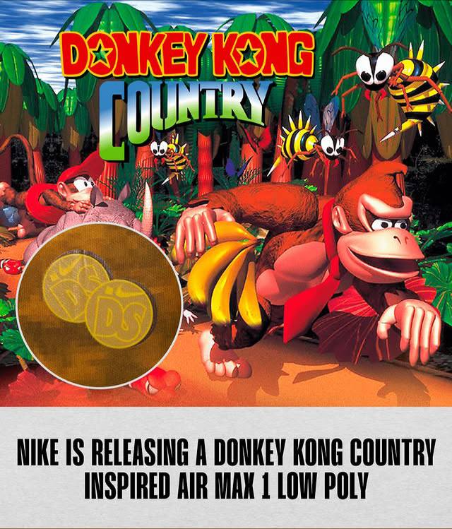 Вау, Nike анонсировали кроссовки Air Max 1 Low Poly по игре Donkey Kong | Сетка — социальная сеть от hh.ru