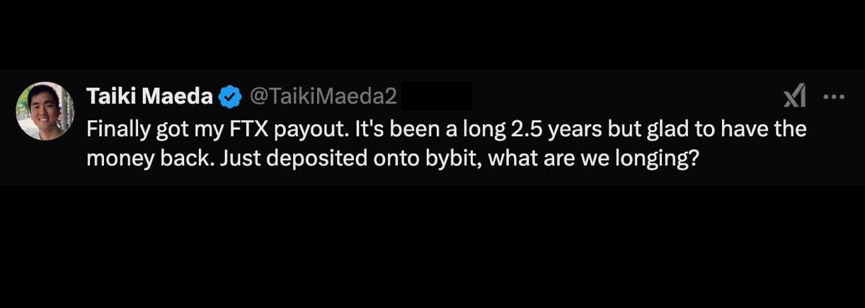 «Наконец-то получил свои деньги от FTX после долгих 2.5 лет. Все вывел на Bybit | Сетка — социальная сеть от hh.ru
