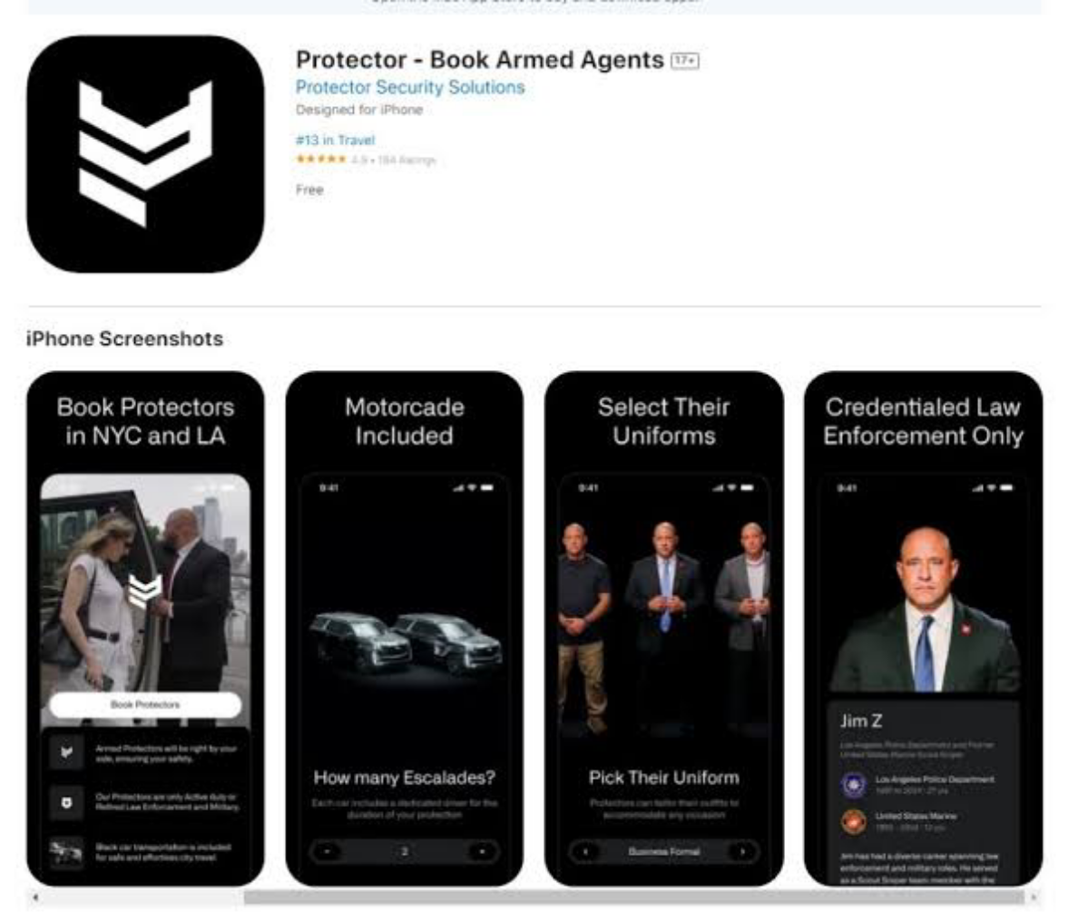 Uber с телохранителями
В интернетах сейчас хайпует "убер для телохранителей" под названием Protector | Сетка — социальная сеть от hh.ru