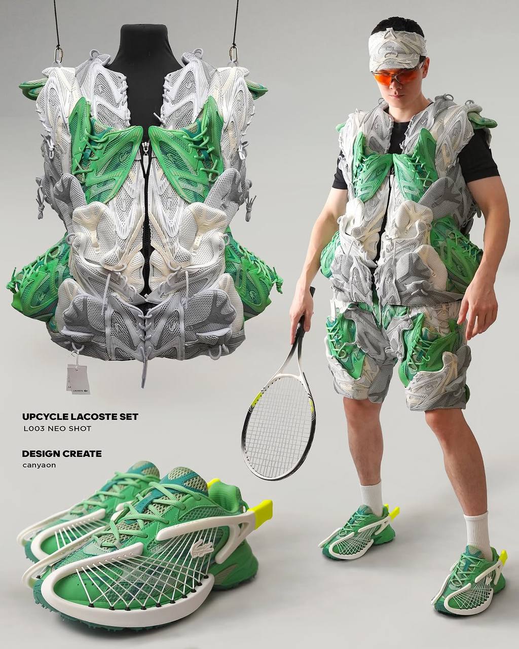 Такого мы еще не видели. Чудаковатый дизайнер сшил мерч из кроссовок Lacoste. Заценил даже сам бренд.
Апсайкл – это возможность создать не только крутой продукт, но и инфоповод.
celeba-sport | Сетка — социальная сеть от hh.ru