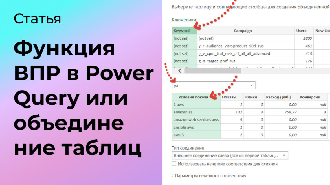 Функция ВПР в Power Query или объединение таблиц | Сетка — социальная сеть от hh.ru